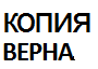 Надпись: копия ВЕРНА